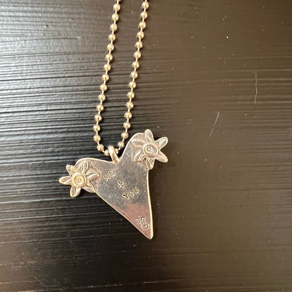 Friends Forever Heart Shaped Silver Necklace​ - Picture 4 of 4